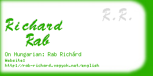 richard rab business card