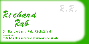 richard rab business card